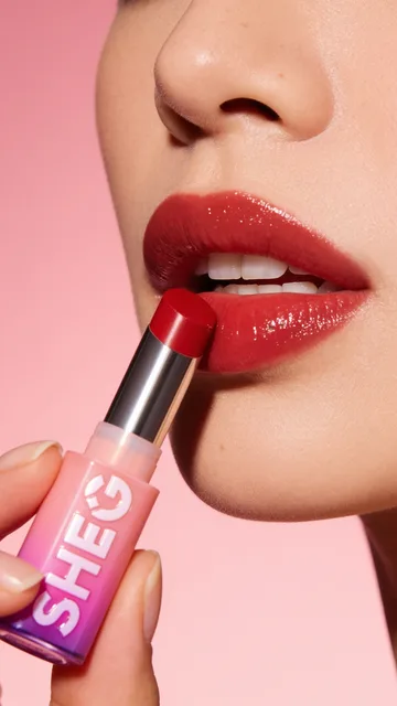 Model 2, lipstick · macro